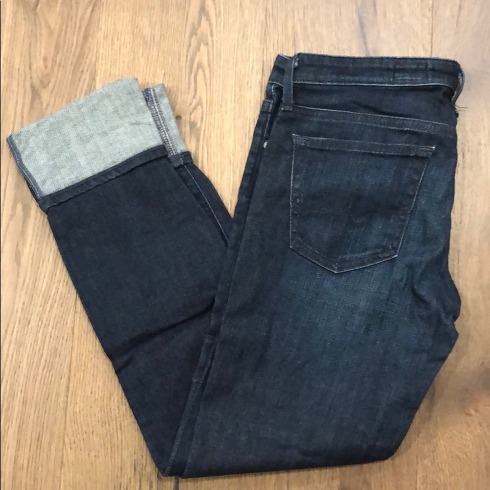 AG slim straight cuffed jeans